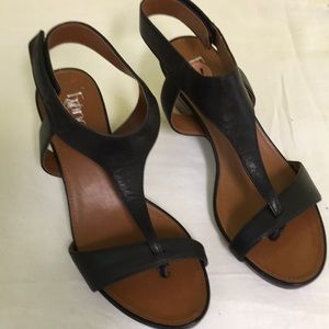 Black strap sandals size 7 1/2 brand new
